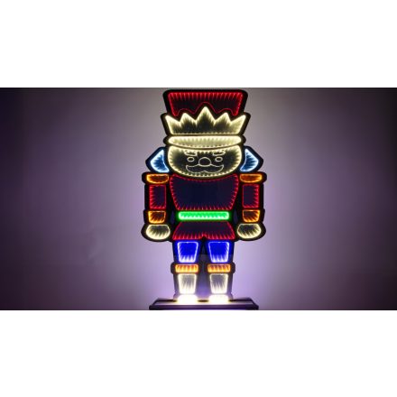 LED karácsonyi tükördísz , diótörő, USB (X25015)