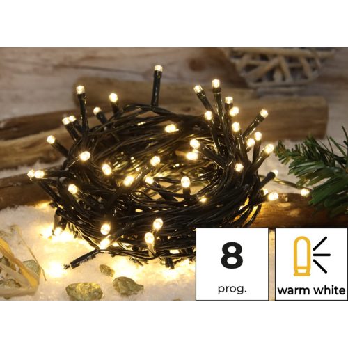   Karácsonyi programozható fényfüzér, kültéri/beltéri, 10 méter (X22016)