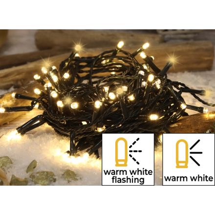 Karácsonyi sziporkázó fényfüzér, kültéri/beltéri, 50 méter (X22007)