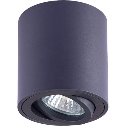 Mennyezeti spot lámpatest, hengeres, dönthető, fekete, SPGU10MDB