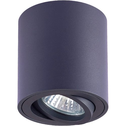   Mennyezeti spot lámpatest, hengeres, dönthető, fekete, SPGU10MDB