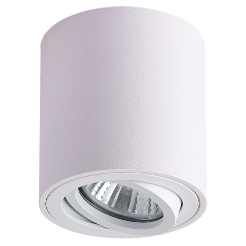   Mennyezeti spot lámpatest, hengeres, dönthető, fehér, SPGU10MDW