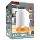 Mennyezeti spot lámpatest, hengeres, fekete, arany reflektor, SPGU10MGB