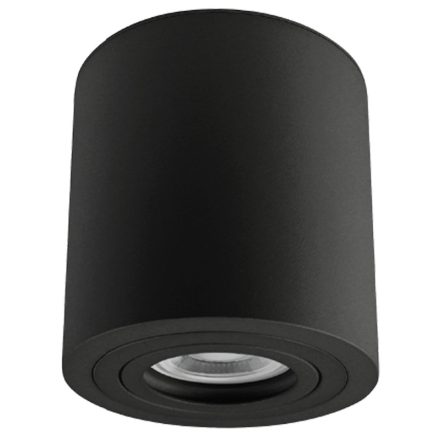 Mennyezeti védett spot lámpatest, hengeres, fekete, SPGU10MIPB
