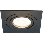 Süllyesztett spot lámpatest, dönthető, négyzetes alak,  fekete színben, SPND1B