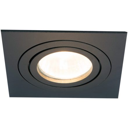 Süllyesztett spot lámpatest, dönthető, négyzetes alak,  fekete színben, SPND1B