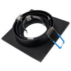 Süllyesztett spot lámpatest, dönthető, négyzetes alak,  fekete színben, SPND1B