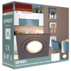 Süllyesztett spot lámpatest, dönthető, négyzetes alak,  fekete színben, SPND1B