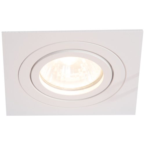   Süllyesztett spot lámpatest, dönthető, négyzetes alak,  fehér színben, SPND1W