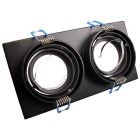 Süllyesztett spot lámpatest, dönthető, négyzetes alak,  fekete színben, SPND2B