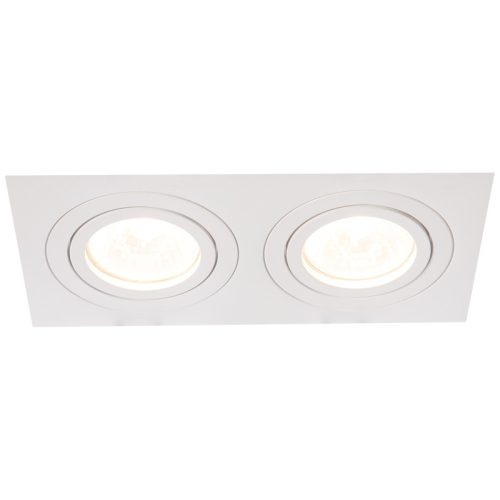   Süllyesztett spot lámpatest, dönthető, négyzetes alak,  fehér színben, SPND2W