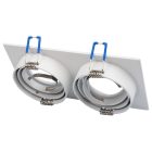 Süllyesztett spot lámpatest, dönthető, négyzetes alak,  fehér színben, SPND2W