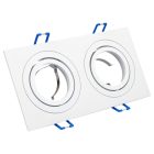 Süllyesztett spot lámpatest, dönthető, négyzetes alak,  fehér színben, SPND2W