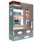 Süllyesztett spot lámpatest, dönthető, négyzetes alak,  fehér színben, SPND2W