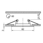 Beépíthető Lámpatest spot Fényforrásokhoz Króm Színben, TLC-2C