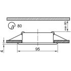 Beépíthető Lámpatest spot Fényforrásokhoz Fehér Színben, TLC-6W